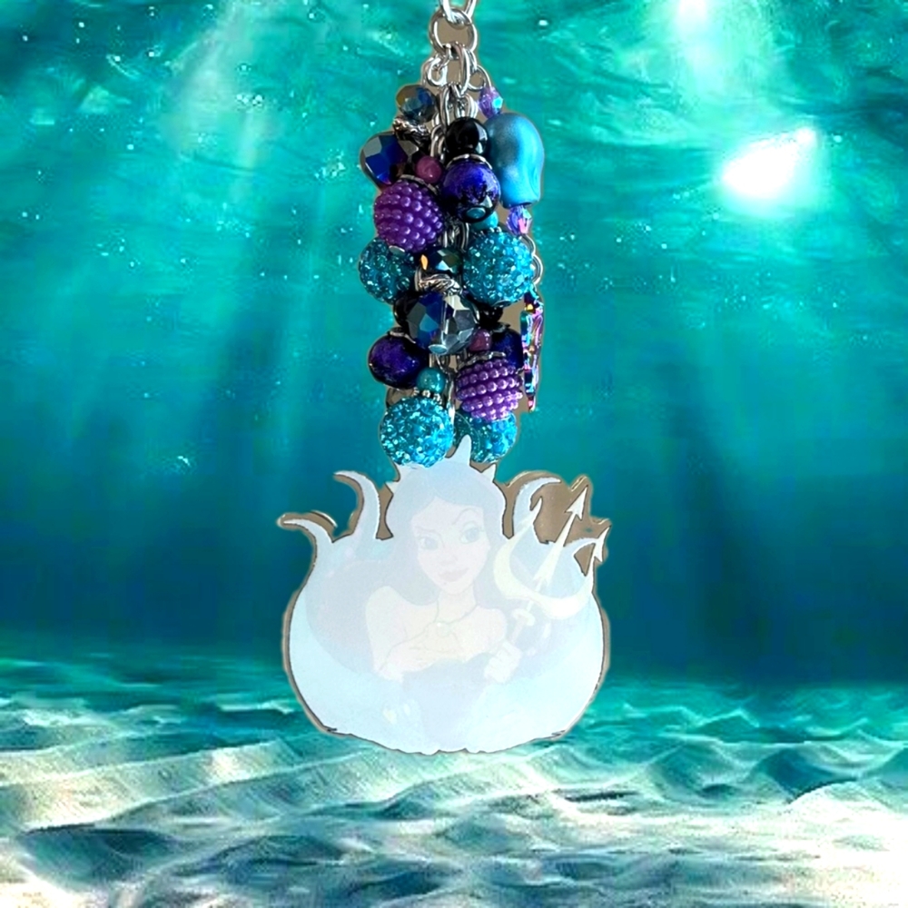 Loungefly The Little mermaid🧜‍♀️Castle Mini Backpack, Card Holder and charm! - Picture 11 of 13
